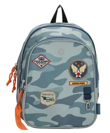 Beagles Camouflage Airforce Rounded Backpack Blue - 15 Inches