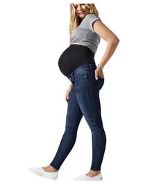 Blanqi Maternity Belly Support Skinny Jeans - Smoke Wash