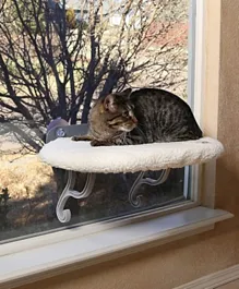 K&H Pet Products Universal Mount Kitty Sill Cat Window Perch - Original