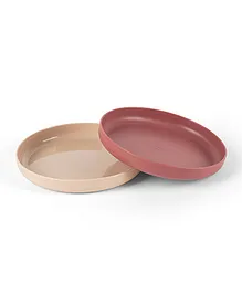 Dantoy Tiny Bio Plate Set - Cream & Berry