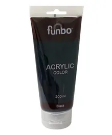 Funbo Acrylic Tube 51 Black 200mL  - Assorted
