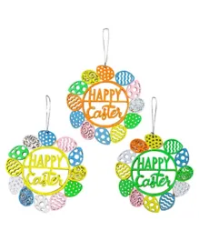 Party Magic Easter Decorated Wreaths Pack of 3 - Assorted Colors