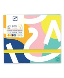 Djeco Arty Block Colored Paper Pack of 30 Sheet - Multicolour