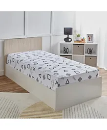 هوم بوكس - شرشف سرير مفرد مايكروفايبر بطبعة ألعاب