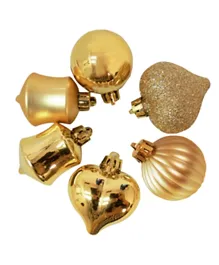 تشكيلة ماجيك كريسماس الميني الذهبية مجموعة من 24 - 4 سم