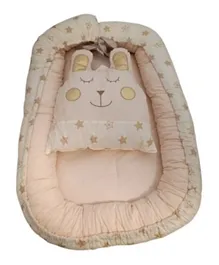 Pikkaboo Organic Newborn Bed With Pillow - Pink
