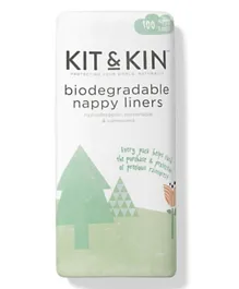 KIT & KIN Nappy Liners - 100 Piece