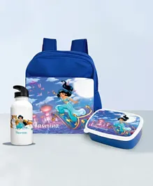Essmak Personalized Backpack Set Disney Jasmine Blue - 11 Inches
