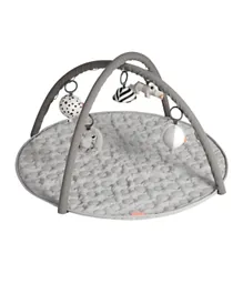 Done by Deer Activity Playmat - Grey for Babies 0 Months+, Interactive Toy Positions, Quilted Comfort, L 90 x B 48cm, with 5 Toys