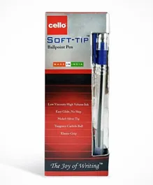 Cello Soft Tip Ball Pen - 12 Pieces