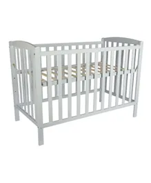 MOON Wooden Window Crib With 3 Level Height Adjustment - Grey