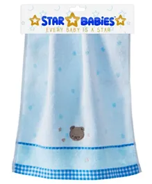 Star Babies Cotton Kid's Face Towels Buy 1 Get 1 Free - Blue