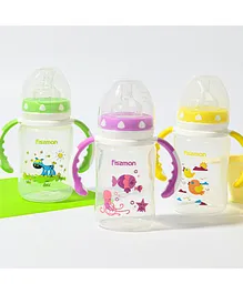 Fissman Wide Neck Feeding Bottle With Handles Assorted -  240mL