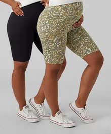 Mamalicious 2 Pack High Rise Maternity Shorts - Multicolor