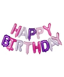 Highlands Unicorn Theme Happy Birthday Pink & Purple Letter Foil Balloon Set