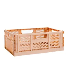 3 Sprouts Modern Folding Crate Large - Clay