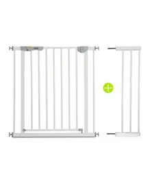 Hauck Auto Close N Stop Safety Gate With Extension Gate - White