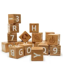Kinderfeets ABC Bamboo Blocks - 18 Pieces