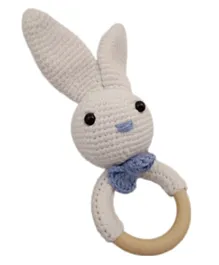 Pikkaboo Heavenly Hugs Handmade Crochet Teether - Mr. Rabbit
