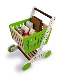Janod Green Market Shopping Cart