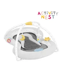 Badabulle Baby Plush Playmat Activity Gym - White