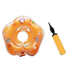Pikkaboo Iswimsafe Infant Neck Floater Orange with Inflator