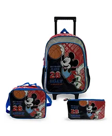 Disney Mickey Mouse Greatest of All Time 3-In-1 Trolley Backpack Set - 16 Inches