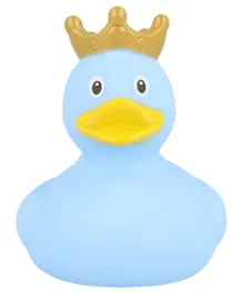 Lilalu Mini Rubber Duck with Crown Bath Toy - Light Blue