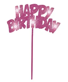 Unique Flashing Happy Birthday Cake Decoration - Pink