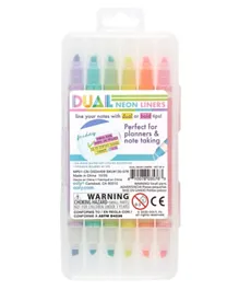 Ooly Dual Liner Double Ended Neon Highlighters - Set of 6
