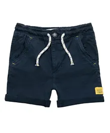 Minoti Patched Woven Shorts With Cords - Dark Blue