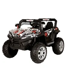 Megastar 4x4 Cherokee Jeep 2 Small Seater Buggy 12V with Remote Control -White Camouflage