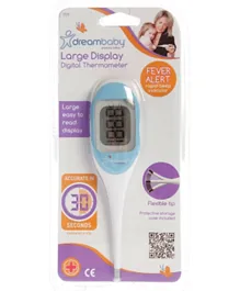 Dreambaby 30 Sec Fever Alert Flexi Tip Thermometer Large Display - Blue