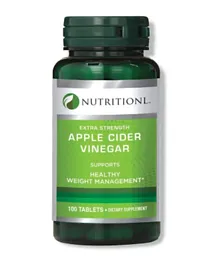 Nutritionl Apple Cider Ext Strength Vinegar - 100 Tablets