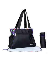 My Milestones Diaper Bag Spectra Geometric Design - Black