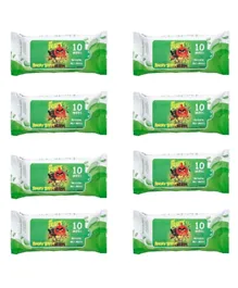 Angry Birds Premium Wet Wipes Green Pack of 8 - 80 Wipes