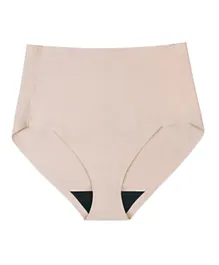 Proof Leak Resistant High Waisted Smoothing Brief - Beige