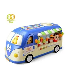 Little Angel Goodway Baby Toy Dining and Alphabet Activity Bus - Blue
