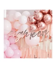 Ginger Ray 18th Happy Birthday Banner Bunting - Rose Gold