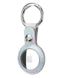 Case-Mate Clip Ring Leather Keychain Apple AirTag Case- Iridescent