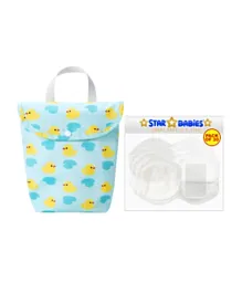 Star Babies Combo of Reusable Swim Diaper Pack of 3 + 1 Bamboo Face Towel - Multiolor