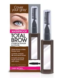 COVER YOUR GRAY Dark Brown Total Brow Eyebrow Sealer - 10g