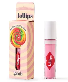 Snails Lollips Rainbow Swirl Lip Gloss Light Pink - 3ml
