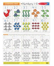 ميليسا  دوج - لوحة كتابة الأرقام  من 1 إلى 10  متعددة الألوان - (حزمة من 6)