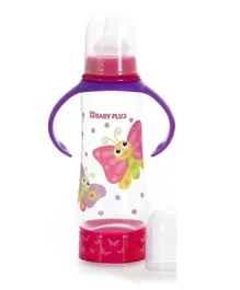Baby Plus Bottle with Nipple Pink - 240 ml