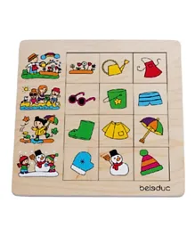Beleduc Wooden Sorting Set Seasons Puzzle - 13 Pieces
