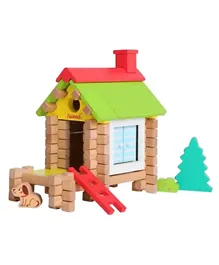 Iwood Wooden High Footed Cabin Toy with Figure - 2 Pieces