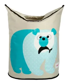 3 Sprouts Laundry Hamper Polar Bear - Blue