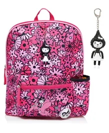 Zip & Zoe Midi Kid's Floral Backpack - Pink