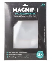 IF Magnif-I Full Page Rigid Acrylic Magnifier - Large Viewing Area for Books, Maps & Menus, 5 Years+